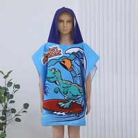 Serviette de plage douce en microfibre de haute qualité peignoir à langer piscine serviette à capuche Poncho pour enfants