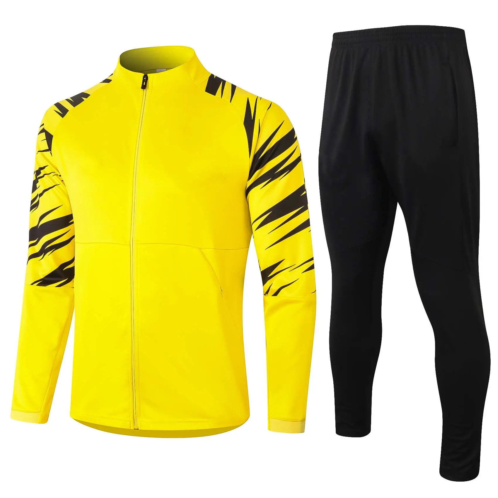 High Quality Winter Soccer Jackets Men Long Sleeve Football Tracksuit Kit