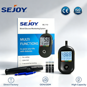 Sejoy Diabetic Digital Glucometro Meter Monitor <span class=keywords><strong>de</strong></span> azúcar en sangre Kit Máquina <span class=keywords><strong>de</strong></span> prueba <span class=keywords><strong>de</strong></span> <span class=keywords><strong>glucosa</strong></span> en sangre - Product Image 1