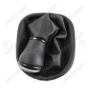 หัวเกียร์รถยนต์ Pareau หุ้มหนัง 6 สปีด สีดำ สำหรับ Volkswagen Caddy Golf 6 ฝาครอบคันเกียร์ตามหลักสรีรศาสตร์ - Product Image 1