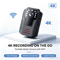 Caméras portables intelligentes 4K FHD à fixation corporelle, grand angle 140 degrés, vision nocturne, caméras portables à porter sur le corps