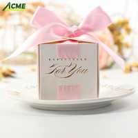 Boîte à bonbons en forme de trompette de mariage vintage européenne, en papier couché recyclable, personnalisable, emballage alimentaire pour mariage sur mesure