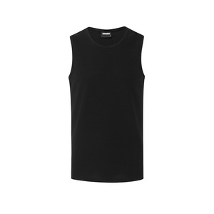 2025 printemps/été à la mode marque cire impression sans manches hommes débardeur 100% coton tissé tissu court rue Ins sport en vrac - Product Image 2