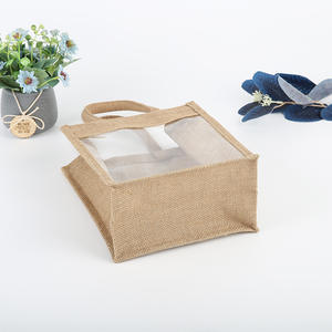 Meilleures ventes Fabrication en vrac Tissu organique Hello Weekend Imprimé, Sac de plage en jute noir Taille Sacs en jute pour le shopping/ - Product Image 4