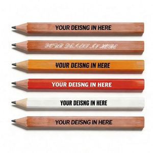 Crayon de charpentier octogonal écologique en bois pour la construction, la menuiserie, avec logo publicitaire, vente en gros - Product Image 1