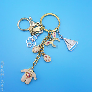 Zinc Alloy Keychain Cartoon Drip Pendant Metal <b>Bag</b> Charm Fashionable Gift <b>Accessory</b> - Product Image 3