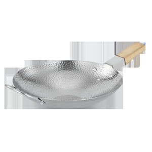 Chef Meis Hammered Stainless Steel Wok 32Cm Non-Stick For Stir Fry Cooking - Product Image 2