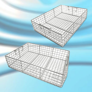 OEM tıbbi <span class=keywords><strong>Net</strong></span> sepet kolu kimyasal temizlik Metal sepetleri paslanmaz çelik örgü dokuma sepet - Product Image 1