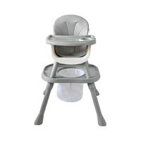 Chaise haute bébé moderne 7 en 1 en plastique, réglable en hauteur, multifonctionnelle, pliable, écologique, portable, pour usage hôtelier, pour repas d'enfants