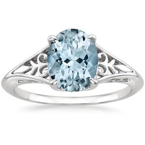 Anillo de compromiso de Topacio Azul de Plata de Ley 925 en forma de pera anillo David <span class=keywords><strong>Chatelaine</strong></span> Topacio azul - Product Image 2