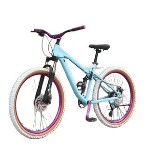 Bicicleta de Montaña Qianbailu con Neumáticos Blancos y Suspensión Trasera, 120 Velocidades, para Adultos y Adolescentes, con Amortiguación, Velocidad Variable, para Estudiantes, Modelo Dual VD21 - Product Image 5