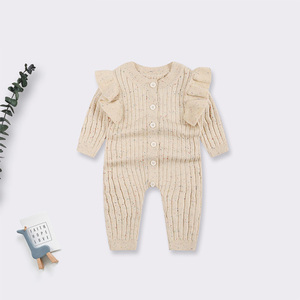 Suéter con Volantes para Bebés Recién Nacidos de Primavera y Otoño, Body de Manga Larga para Bebés, Mameluco de Punto para Niñas Pequeñas - Product Image 2