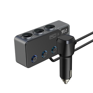 Nuovo <span class=keywords><strong>Adattatore</strong></span> Splitter per <span class=keywords><strong>Accendisigari</strong></span> Auto con 3 USB Ricarica Rapida QC3.0 e PD35W, Caricatore Auto 12V 120W con Monitoraggio Voltaggio - Product Image 2