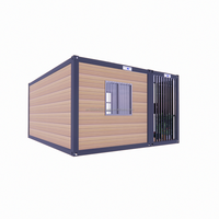 Maison en bois de 20 pieds, jardin luxueux, studio, emballage plat, conteneur, barre mobile