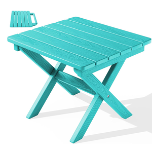 โต๊ะและเก้าอี้กลางแจ้งทำจากไม้ HDPE แบบพับได้กันน้ำ - Product Image 1