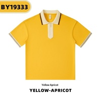 Kemeja Lengan Pendek Anti-Kerut Bahan Campuran Katun Bernapas dengan Cetakan Retro dan Warna-Blok, Seragam Kerja Perusahaan Buatan Khusus untuk Tim.