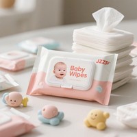 JZZP Nouveau design Lingettes humides biodégradables jetables à la mode Lingettes nettoyantes écologiques pour bébés