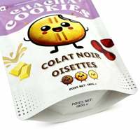 Sachet d'emballage alimentaire personnalisé pour bonbons, snacks, biscuits, avec fermeture éclair thermoscellable, pochette verticale refermable