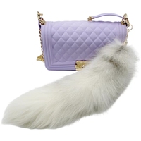 Nouveau produit véritable queue de renard porte-clés pendentif en peluche porte-clés pour fille cadeau
