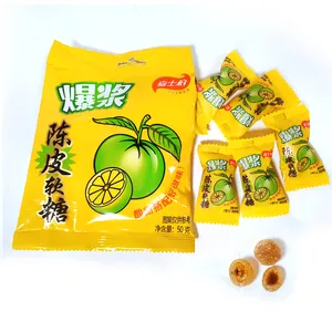 Sour Candy Sweets Gummy Exotic Candy Snacks Soft Jelly Candy 50g Chinese Manufacturers Wholesale Orange Tangerine Peel Flavor