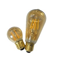Ampoule LED Edison Source lumineuse basse tension 12V ST58 Tea Color G45 Ampoule rétro décorative AC Power Supply Glass E27 for Wholesale