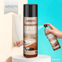 Aristo Adhésif en spray repositionnable avec silicone polyuréthane et résine pour bricolage artisanal et adhésif temporaire