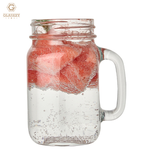 Chất lượng cao 16 oz Glass Mason <span class=keywords><strong>Jar</strong></span> với xử lý nước giải khát Mason <span class=keywords><strong>Jar</strong></span> cho kỳ nghỉ kinh doanh quà Tặng lưu niệm khuyến mãi - Product Image 2