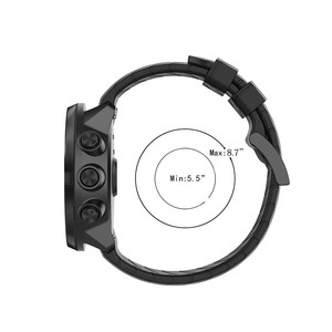 Bracelet de remplacement en silicone respirant et réglable de 24 mm pour montres connectées <span class=keywords><strong>Suunto</strong></span> 9 <span class=keywords><strong>Baro</strong></span>, 9, <span class=keywords><strong>7</strong></span>, D5 - Product Image 4