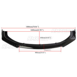 Para BMW Serie 3 F30 F35 2016-2019 Sedán Base, Alerón Delantero, Labio de Parachoques, Estilo Moderno, Negro Brillante, Divisor Inferior para Auto - Product Image 6