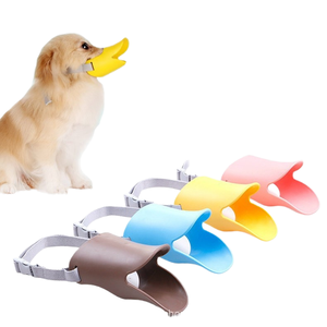 Đi Bộ Hiệu Quả Đào Tạo Vật Nuôi Cổ Áo Dây Xích & Khai Thác Chống-Cắn Chống-Vỏ Cây Chống-Ăn Rối Mõm Silicone Tay Áo Cho Chó Mèo - Product Image 1