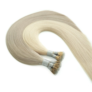 Оптовая продажа, изготовленные на заказ монгольские двухсторонние натуральные волосы Remy, выровненные кутикулы, европейские волосы Remy Nano Tip - Product Image 4