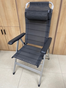PLUS Deluxe Comfort <span class=keywords><strong>Chaise</strong></span> Inclinable à Dossier Haut Pliable en Aluminium Confort <span class=keywords><strong>Caravane</strong></span> Camping Chaises avec Repose-Pieds - Product Image 3