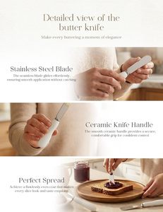 Couteau à beurre et à fromage miniature en acier inoxydable, écologique, résistant au lave-vaisselle, personnalisable en gros - Product Image 3