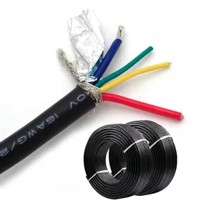 Kabel sinyal berpelindung PVC, kabel Data 300V 24awg Multi Core 28awg UL2517 2 3 Core 4 Core