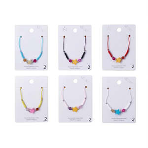 Bracelet à breloques étoiles colorées en acier inoxydable, bijoux faits à la main, ensemble de 12 pièces - Product Image 2