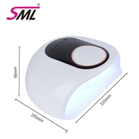 SML lampu kuku LED UV profesional, dengan Sensor pintar untuk Semir Gel cepat pengering kuku daya tinggi 125W untuk penggunaan di Salon dan rumah
