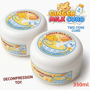 Pudín de Jengibre, Slime Espumoso de Dos Colores, Tarro Grande de 350 ml, Juguete Antiestrés, Arcilla No Tóxica, Lodo de Cristal para Niños - Product Image 3