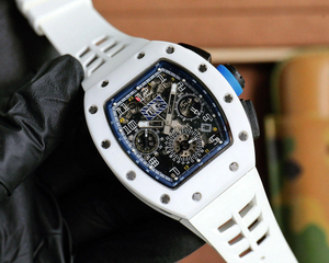 Montre multifonctionnelle haut de gamme étanche, boîtier en céramique blanche, montre en saphir, montre automatique pour homme - Product Image 3