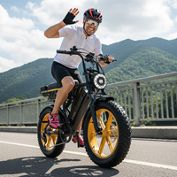 Vélo électrique tout-terrain robuste de style Himiway, longue autonomie, pneus larges, rétro, type cyclomoteur, compatible HeyBike, pour adultes et adolescents