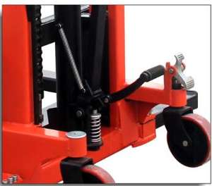 NIULI हाथ फूस चोर स्टेकर फोर्कलिफ्ट हाइड्रोलिक विस्तृत पैर फैलाकर बैठना मैनुअल स्टेकर के साथ समायोज्य पैर - Product Image 6