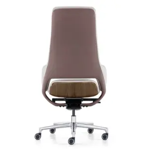 Brown PU Leather Director Office Chair with High End Design Chair High Back Boss Executive Office Chair Leather