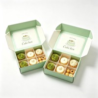 Boîte à gâteaux personnalisée avec logo, 6 compartiments, impression couleur, pour macarons, donuts, desserts, emballage pour boulangeries de prestige
