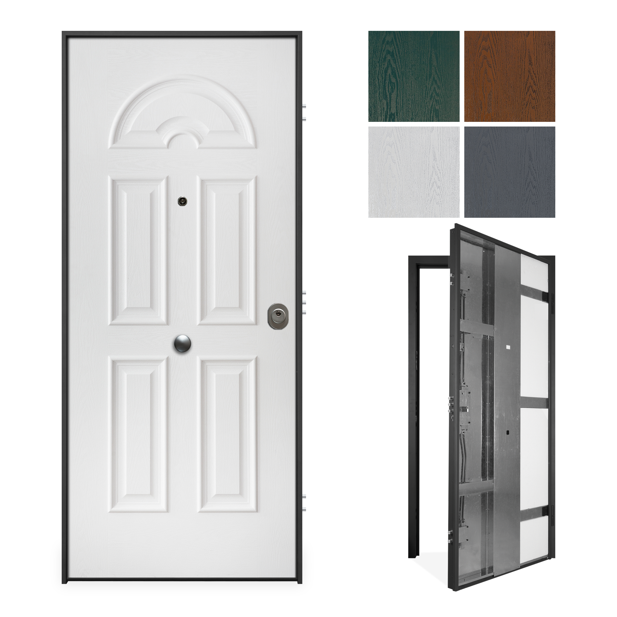 Int: White, Ext:White/Grey/Walnut/Green