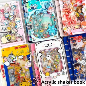Mini Cuaderno Acrílico con Diseño de <span class=keywords><strong>Anime</strong></span> y Dibujos Animados, con Ventana para Agitar y Dijes Flotantes, para Manualidades y Scrapbooking, Venta al por Mayor - Product Image 1