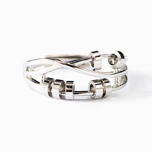 Anello Geometrico in Acciaio Inossidabile T0706, Gioiello Unisex Moderno e Alla Moda, Design Semplice Senza Pietre - Product Image 5