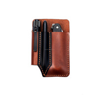 Porte-clés miniature en cuir véritable pour voiture avec pochette à outils, gravure durable imprimée pour étui à clés de voiture
