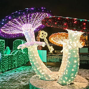 Uplumin Guirlande lumineuse LED 3D personnalisée en PVC étanche motif champignon luminescence décorative pour décorations de Noël et de vacances - Product Image 2