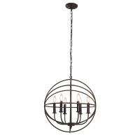 Lustre vintage industriel loft, globe en métal rouillé, lampe suspendue de restauration pour la maison, restaurant, KTV, bar, décoration de pièce