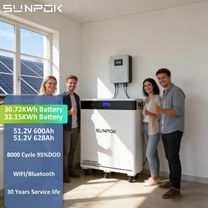 Batterie solaire au lithium-ion Lifepo4 Sunpok 600Ah 30kwh 48V 600Ah Pack de batteries Lifepo4 51.2v 30kwh <span class=keywords><strong>30kw</strong></span> Système de stockage d'énergie solaire - Product Image 1