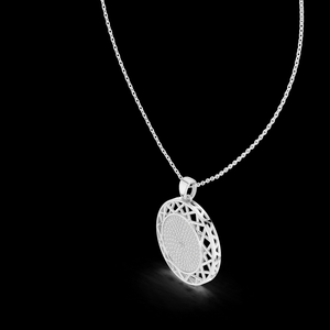 <b>Gold</b> Geometric Openwork Diamond Pendant with Sparkling Diamonds Engagement & Wedding Luxury Modern Design - Product Image 4